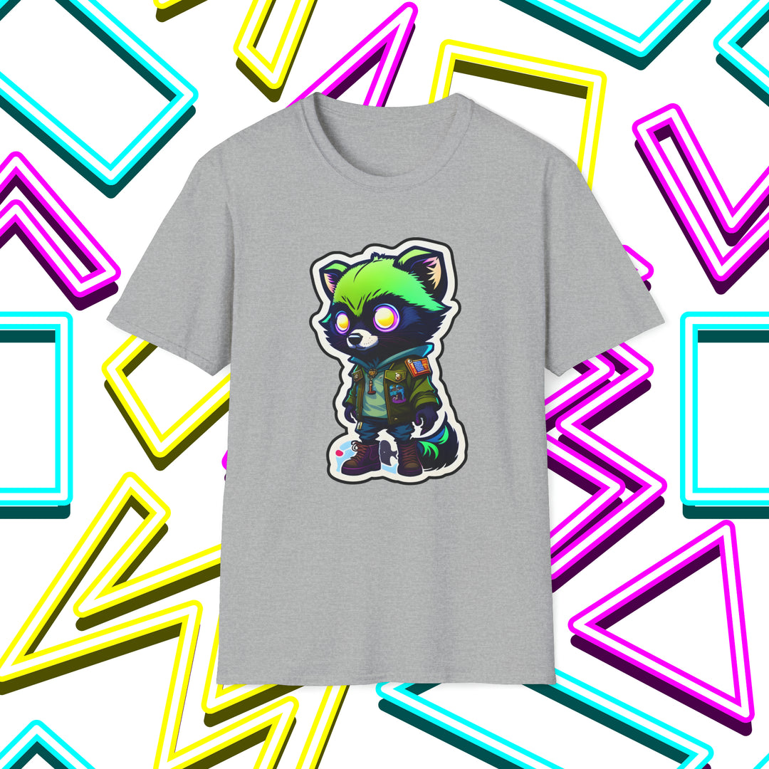 Zombie Raccoon Sticker T-Shirt